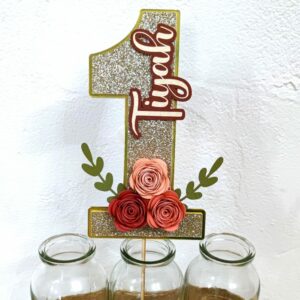 Cake Topper « Fleuri »